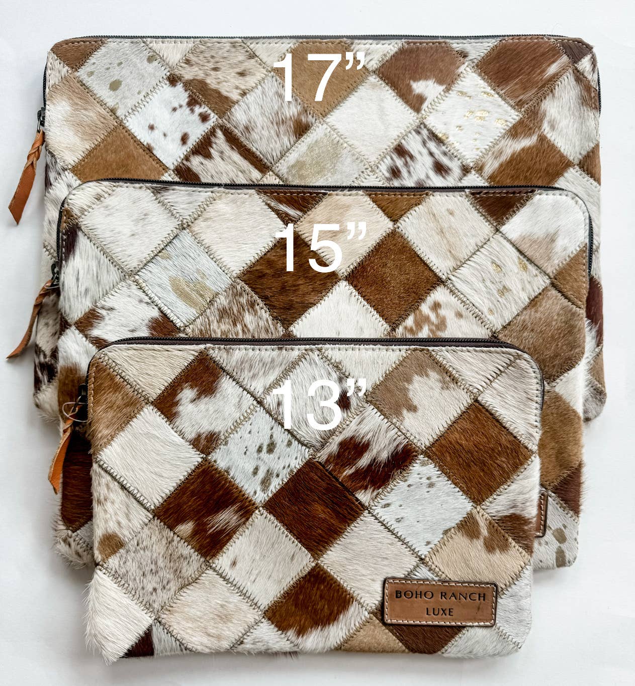 LUXE LAPTOP sleeve computer bag hairon cowhide