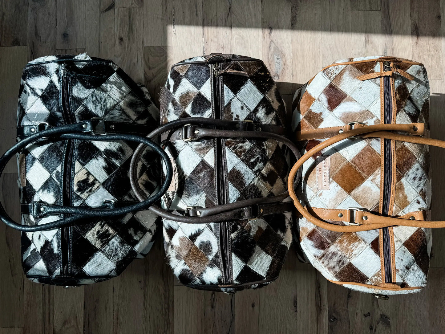 Weekender Leather HairOn Cowhide Travel Bag