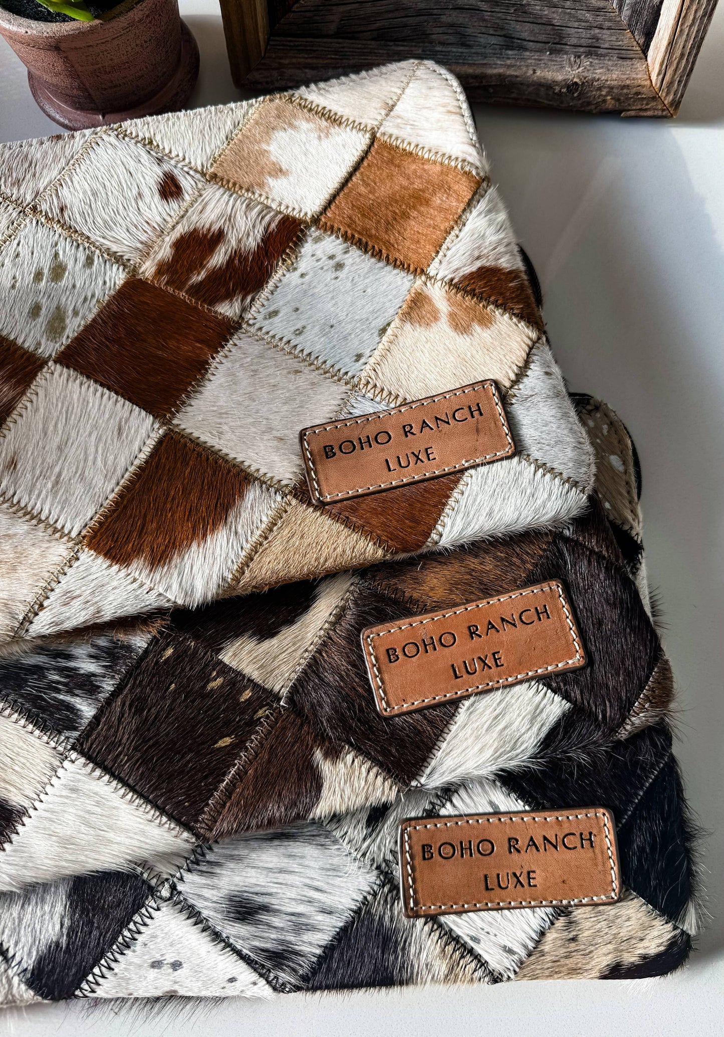 LUXE LAPTOP sleeve computer bag hairon cowhide