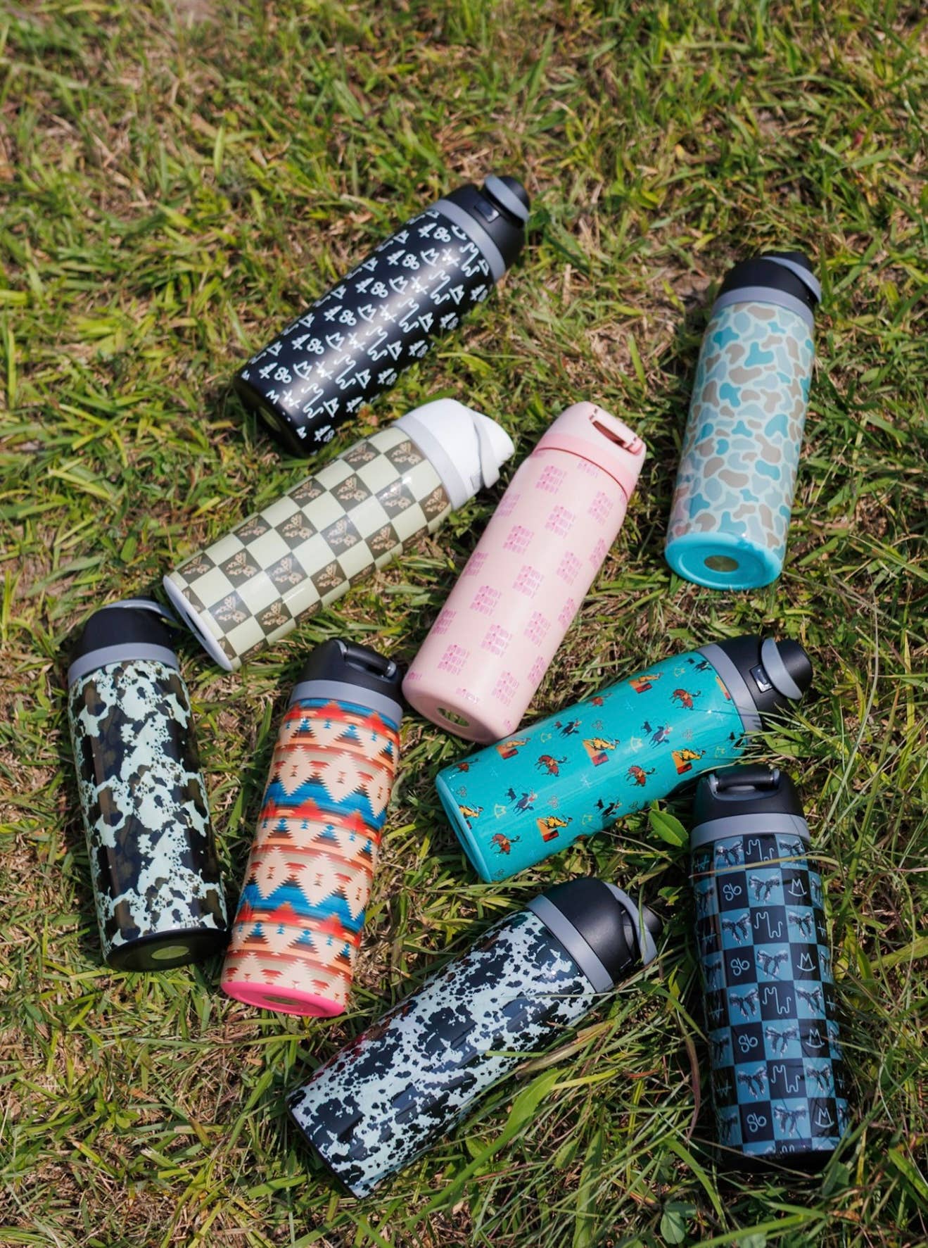 Brown Cowhide Stainless Steel Water Bottle