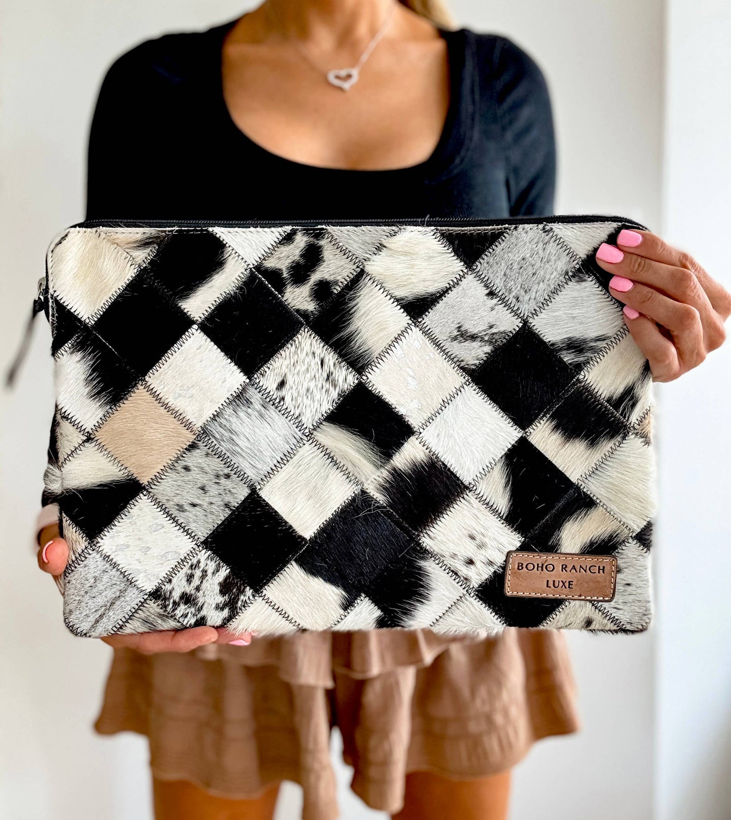 LUXE LAPTOP sleeve computer bag hairon cowhide