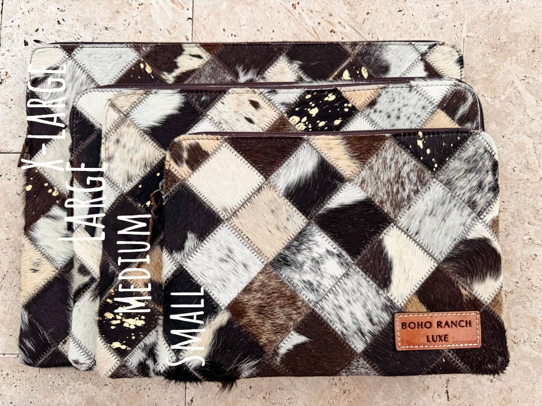 LUXE LAPTOP sleeve computer bag hairon cowhide